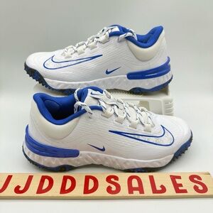 Nike Alpha Huarache Elite 4 Turf Softball Shoes White Blue FD2746-103 Women 6.5